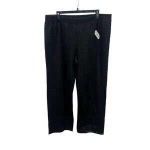 Hanes Ecosmart Women's New Fleece Sweatpants with Open Bottom Legs XL Black Casu